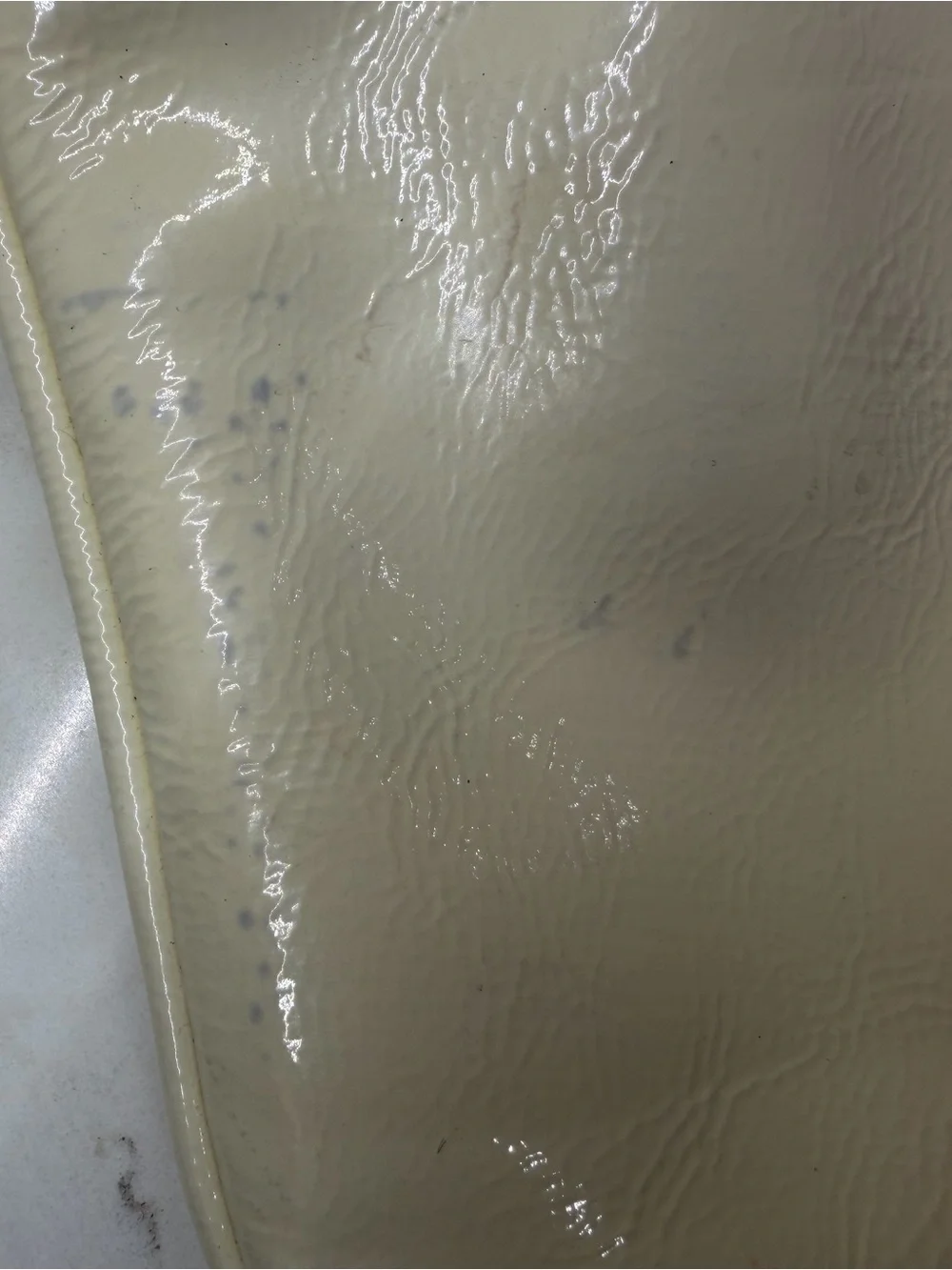 Coach Cream Patent Leather Wristlet Clutch